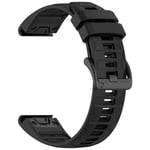 Silikonarmbånd for Garmin Fenix 8 47mm - Svart