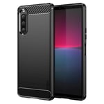 MOFI Sony Xperia 10 V Skal Borstad Kolfibertextur Svart