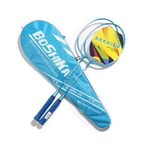 Set De Badminton 2 Raquettes De Badminton 3 Volants Sac De Transport Ensemble Complet pour 2 Joueurs Adultes Jeu en Extérieur Ou en Salle,Bleu