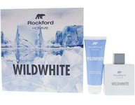 Lot Homme Parfum Rockford Wildwhite EDT 100ml+ Gel Douche Et Échantillons Cadeau