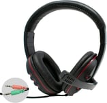 Gaming Headset Headphones Stereo With Microphone Mic For PC Laptop 3.5mm Jacks