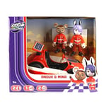 Mille Bornes Challenge - Coffret Equipe Rouge - les Vituoses - Anouk et Mina - Jouets tirés de la série TV - figurine articulée et voiture à collectionner - Enfant à partir de 4 ans