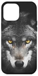 iPhone 12 Pro Max Wolf Lovers Black Wolf Wild Animal Lovers Wolf Illustration Case