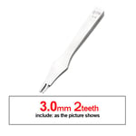 QJH-Outil professionnel de poinçonnage du cuir,burin,fourchette polie,poinçonnage du cuir,ensemble d'outils d'artisanat,couture de dentelle,perforateur de bricolage - Type 3.0mm 2teeth