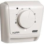 VEMER VE020400 KLIMA 3L - Thermostat d'ambiance Mécanique avec Bouton, Fonction Chauffage et de Refroidissement + Voyant on, Blanc