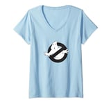 Womens Ghostbusters: Frozen Empire Black No Ghost Logo V-Neck T-Shirt