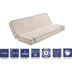 Literie Julien - Matelas Ferme Pour tous Clic Clac 140x190 x 10 cm - Découpe Assise 70 cm - 5 zones de Confort - Noyau Poli Lattex hr Derniére