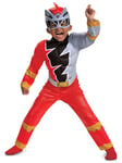 Red Ranger Deluxe Power Rangers Dino Fury Superhero Toddler Boys Costume S