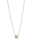 Pre-loved Tiffany & Co. Elsa Peretti Diamonds by the Yard 18ct Rose Gold Brilliant Cut Solitaire Diamond Pendant Necklace