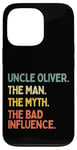 Coque pour iPhone 13 Pro Citation de l'oncle Oliver The Man The Myth The Bad Influence