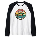 Vintage Walleye Drawing: The Walleye Whisperer Fisherman Raglan Baseball Tee