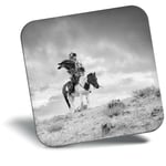 Awesome Fridge Magnet bw - Kazakh en Eagle Hunter Man  #35917