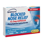 BLOCKED NOSE  HAYFEVER RELIEF 12.2mg CAPSULES COLDS FLU  PHENYLEPHRINE