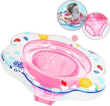 Bouée de natation pour bébé (rose), bouée de natation gonflable pour bébé avec siège, adaptée aux bébés/tout-petits de 12 à 48 mois, bouée de natation étanche, adaptée à la pataugeoire pour enfants (s