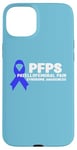 Coque pour iPhone 15 Plus Blue Ribbon PFPS Sensibilisation au syndrome de douleur fémorale rotulienne