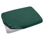 Hafaa Super King Fitted Sheet – Emerald Soft Brushed Microfibre 25 cm Deep Elastic Fitted Bed Sheet – Easy Care & Breathable (180 x 200 cm)