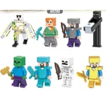 8pcs Minecraft Blocks Minifigure World Iron Golem