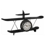 Atmosphera Créateur D'intérieur - Pendule Murale Design en Métal 'Avion' 64cm Noir