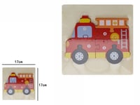 Puzzle 3D En Bois Forme De Camion De Pompier Coloré Jeu Pour Enfants