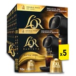 L'OR BARISTA Extra Long XXL Coffee Pods Intensity 5 (5 x 10 Pack, Total 50 Pods)