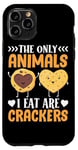 Coque pour iPhone 11 Pro Les seuls animaux que je mange sont des craquelins