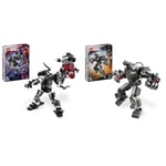 LEGO 76276 Marvel L’Armure Robot de Venom Contre Miles Morales, Jouet de Construction & 76277 Marvel L’Armure Robot de War Machine, Jouet de Robot avec : 3 Canons de Tir