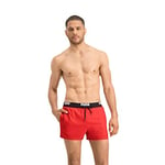 PUMA Men's Puma - Men's Swimwear Shorts Short Length Logo (1-pack) Swim Trunks, Red, XL UK