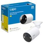 Tapo 2K Smart Wireless Indoor/Outdoor Security Camera, Night Vision, Motion Detection, Two-Way Audio, Rechargeable Battery, Flexible Storage, Built-in Siren, Works with Alexa & Google Home (TC82)