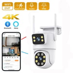 Camera Surveillance WIFI 8MP Double objectif Surveillance à distance Détection humanoïde 12 LED pour IOS Android ONVIF Camera IP