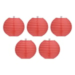 4 Inch Red Paper Lanterns Decorative Round Chinese Lanterns For Birthday Wedding