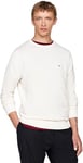 Tommy Hilfiger Pull Homme Essential Cotton Crew Neck en Coton, Blanc (Ivory), 3XL