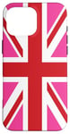 iPhone 16 Pro Max Cool Pink & Red British Art Flag The Union Jack Case