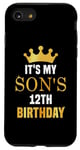 iPhone SE (2020) / 7 / 8 Its My Son's 12th Birthday 12 Years Old Golden Bday Case