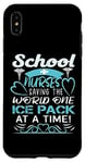 Coque pour iPhone XS Max School Nurses Saving The World One Ice Pack At A Time