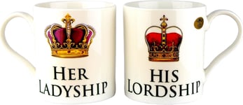 The Leonardo Collection His Lordship & Her Ladyship Fine China Set of 2 Mugs in