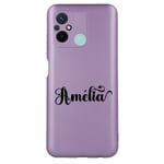 Coque violet pour Redmi Note 12 4G prenom police 33 mi ange mi demon