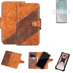 Mobile Phone Sleeve for Nokia C32 Wallet Case Cover Smarthphone Braun 
