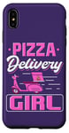 Coque pour iPhone XS Max Pizza Delivery Girl Citation Amateur de pizza Italien Fast Food