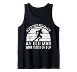 Old Man Running Humor Design Funny Runner Tank Top