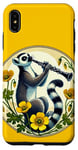 Coque pour iPhone XS Max Lemur jouant d'une clarinette Illustration Mignon Band Class Art