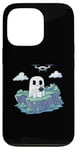 Coque pour iPhone 13 Pro Drone drôle fantôme volant Halloween RC Quadrocopter fantôme