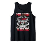 Freedom Isn't Free US Veterans American Flag Patriotic Tank Top