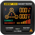 ANENG AC11 testeur de prise détecteur de fuite électrique affichage LCD fil de terre ligne zéro fil sous tension électroscope électrique RCD NCV