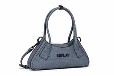 Replay – Sac à Main pour Femme en Simili Cuir, Bleu (Blue denim 493), Taille Unique