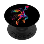 Basketball Girl Dunk Kids Youth Player Teenage Girl Women PopSockets Adhesive PopGrip