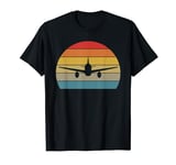 Retro Sunset Aeroplane I Aeroplane Model I Men and Women T-Shirt