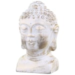 Chic Antique Denmark Buddha Huvud Nöjd Creme/Antik Mässing