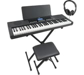 AXUS Slimline Electronic Keyboard - Black, Black