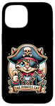 Coque pour iPhone 15 Patch œil de chat pirate des Caraïbes