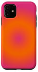 Coque pour iPhone 11 Dégradé simple de couleur rose et orange